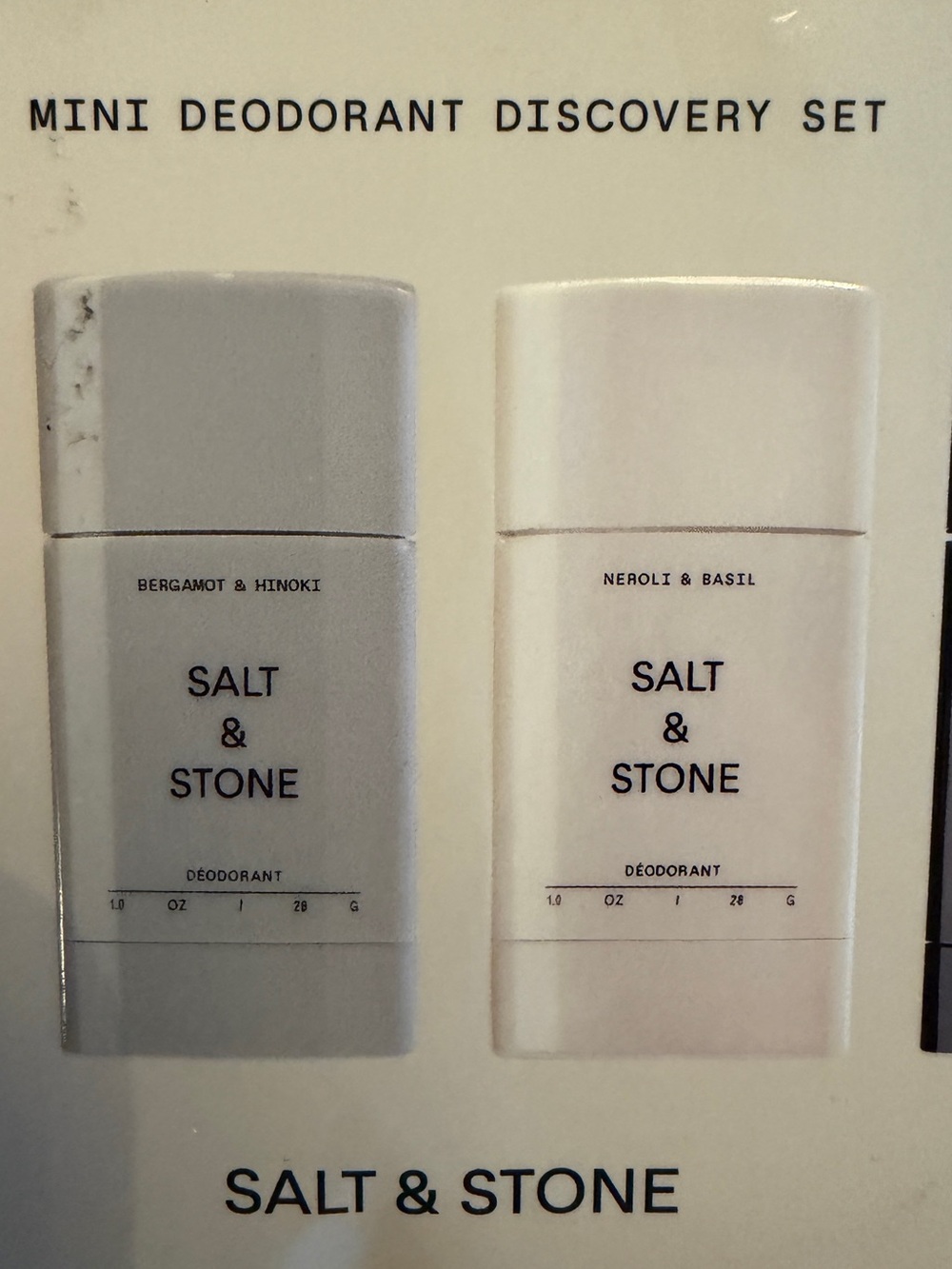 Salt and Stone Mini Deodorant Discovery Set - Bergamot and Neroli only - NEW